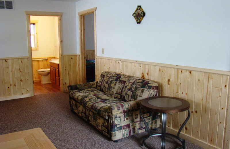 Cabin living room at Gull Four Seasons Resort.