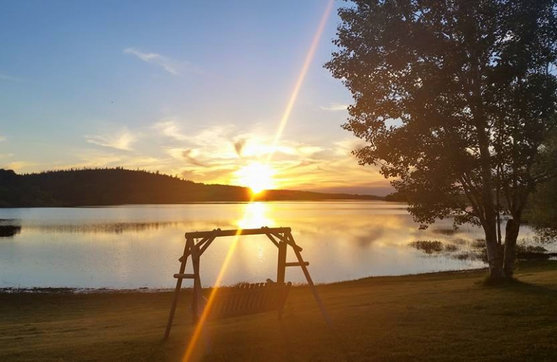 Sunset at Elk Lake Wilderness Resort.