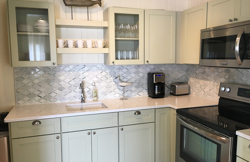 Rental kitchen at Sunset Beach Resort.