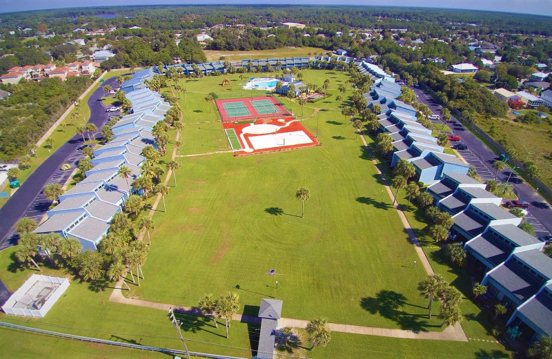 Aerial view of Sunnyside Resort Rental Company.