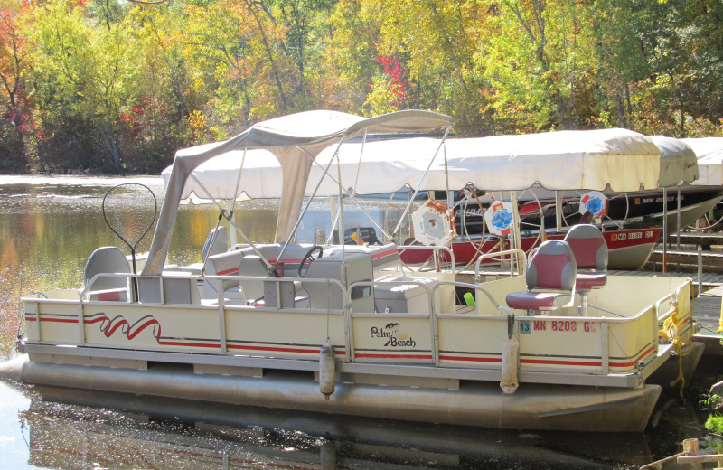 Pontoon rental at Niemeyer's Rugged River Resort.