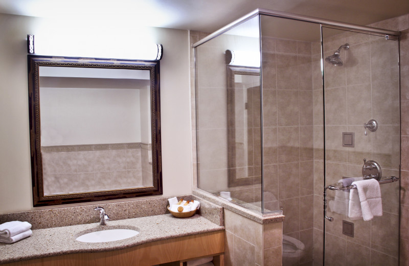 Guest bathroom at Bavarian Inn of Frankenmuth.