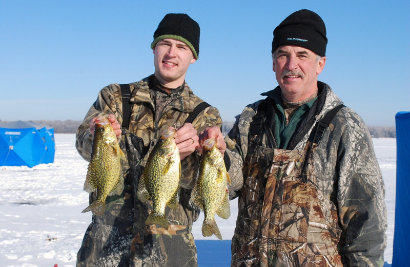 Ice fishing at Geiger's Trails End.