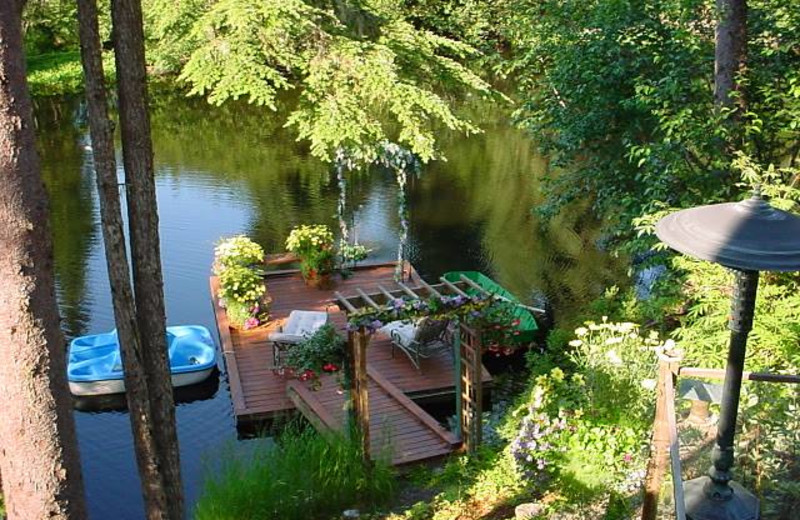 Dock at A Pearson's Pond Luxury Suites and Adventures.