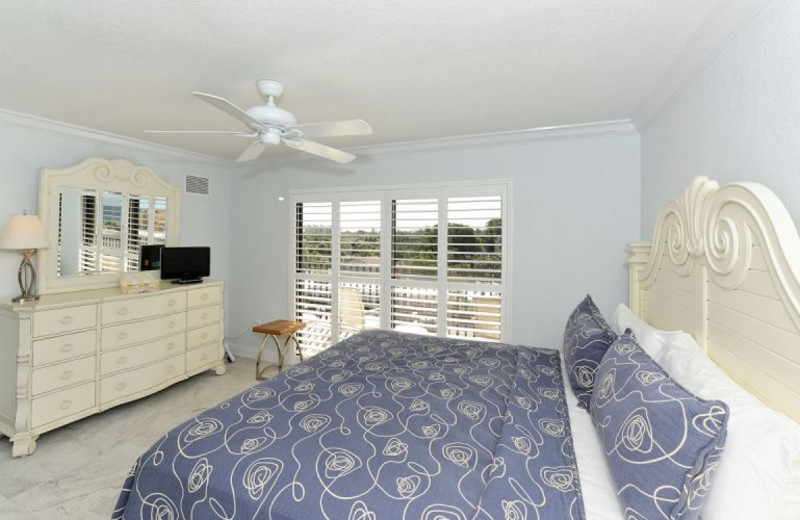 Rental bedroom at El Presidente Condos.