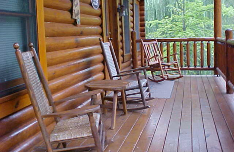 Front Porch of Cabin at A Smoky Getaways