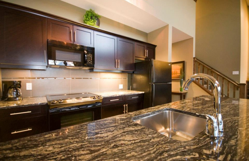 Guest kitchen at Bighorn Meadows Resort.