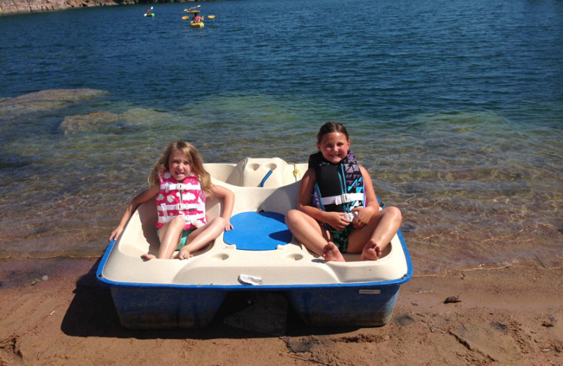 Paddle boat Granite Springs Lodge.