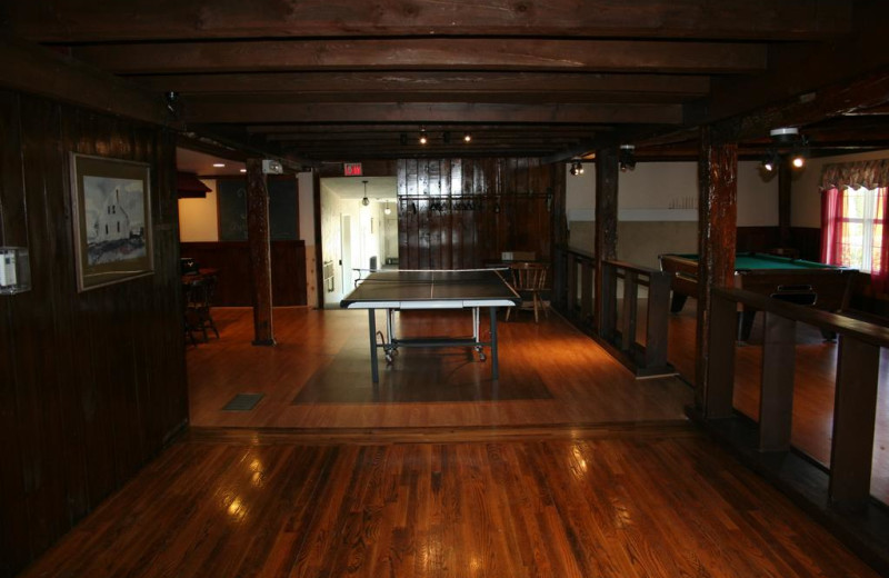 Game room at Windrifter Resort.