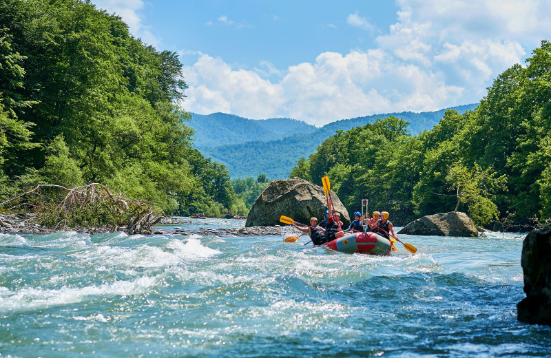 Rafting at Mountain Oasis Cabin Rentals.