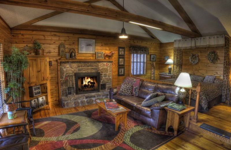 Cabin interior at The Retreat at Sky Ridge.