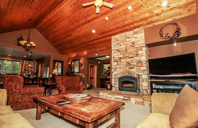 Rental living room at Big Bear Vacations.