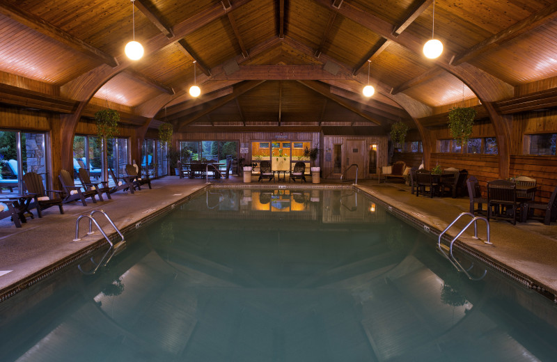 Our indoor pool, hot tub and sauna area...enjoy the mountains 12 months of the year. 