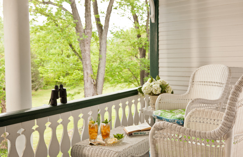 Porch at Afton Mountain Bed and Breakfast.