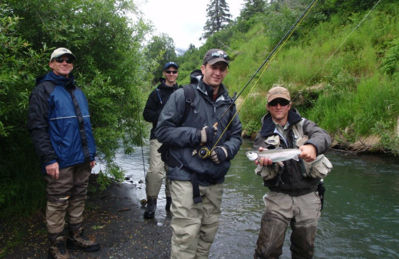 Fishing at All Alaska Outdoor Lodge.