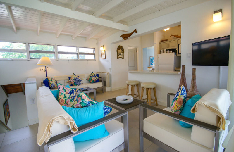 Guest room at Antigua Village Beach Resort.