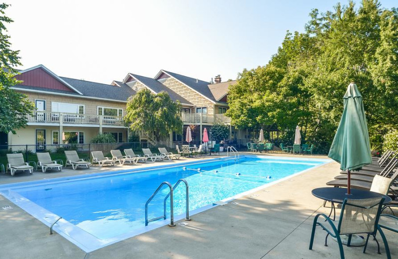 Outdoor pool at Secret of Saugatuck Suites.