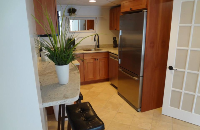 Guest kitchen at Sea Rose Suites.