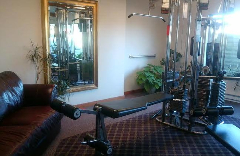Fitness room at Adobe Resort.