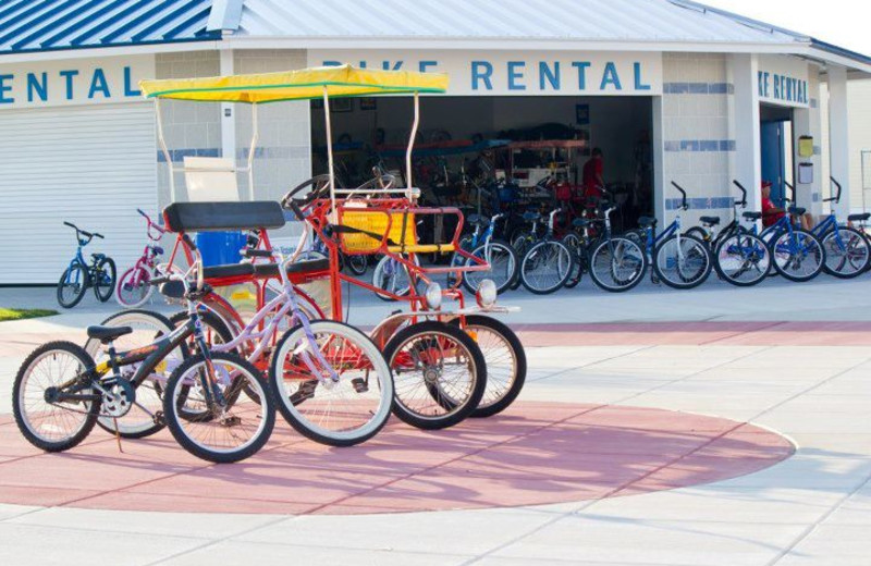 Bike rentals at Paradise Oceanfront Resort.