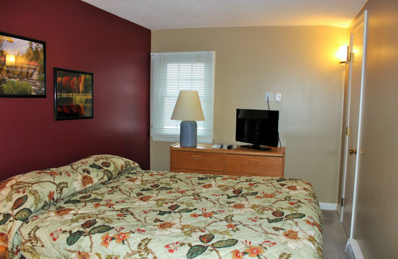 Guest room at Windrifter Resort.