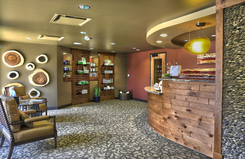 Reception area at Alluvia Spa & Wellness Retreat, Cheyenne Mountain Resort's on-site spa.