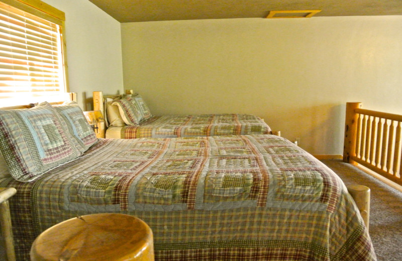 Double guestroom from cabins at Sawtelle Mountain Resort.