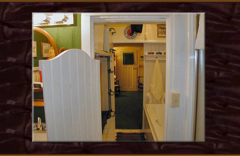 Guest room at Whistle Stop Inn Bed & Breakfast.