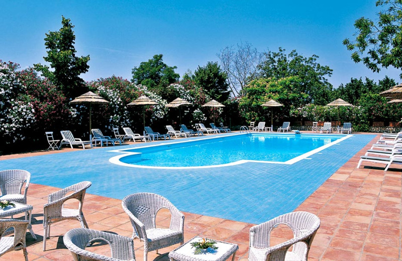 Outdoor pool at Certosa di San Giacomo.