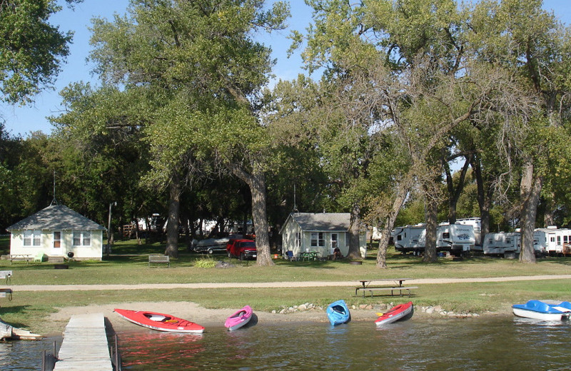 Cabin dock at South Turtle Lake Resort.