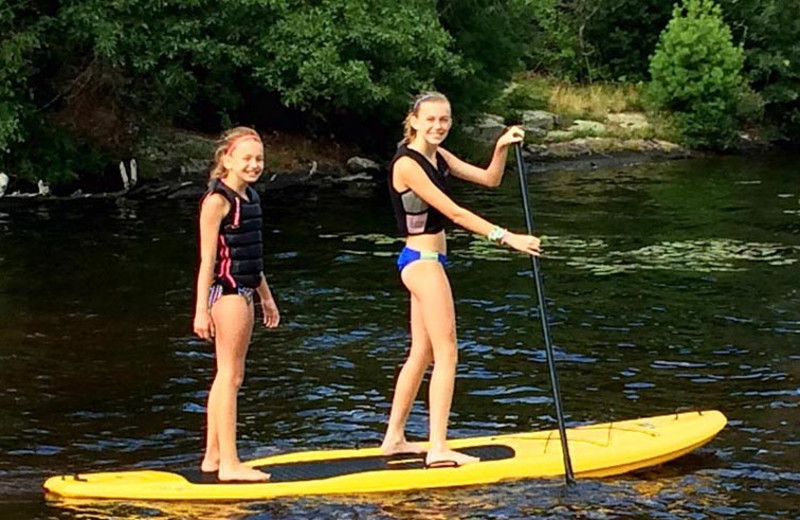 Paddle boarding at Popp's Resort.