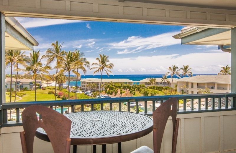 Vacation rental balcony at Great Vacation Retreats.