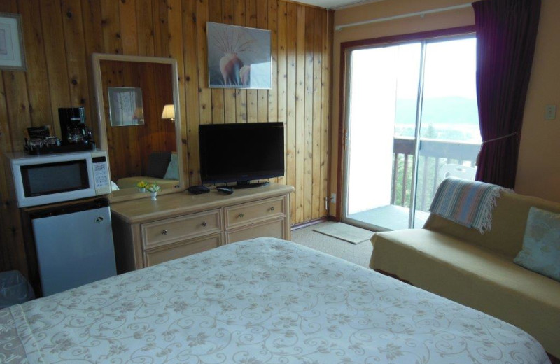 Guest room at Rocky Mountain Springs Lodge.