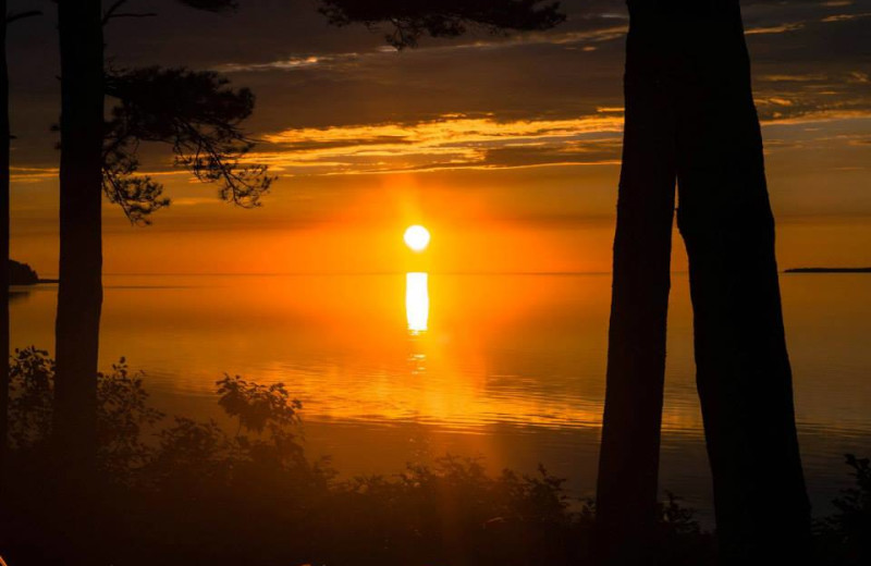 Sunset at Beaver Island Lodge.