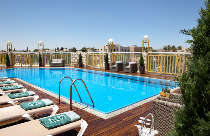 Outdoor pool at Dan Panorama Jerusalem.