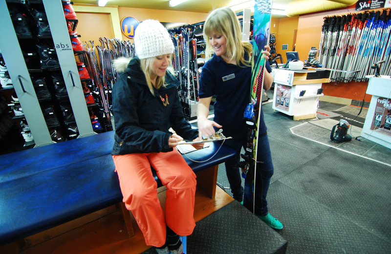 Ski shop at Banff Caribou Lodge.
