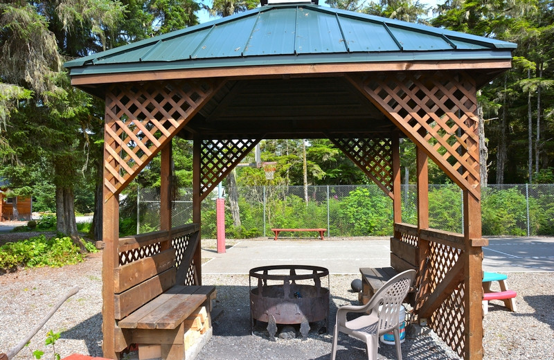 Gazebo at The Fireweed Lodge.