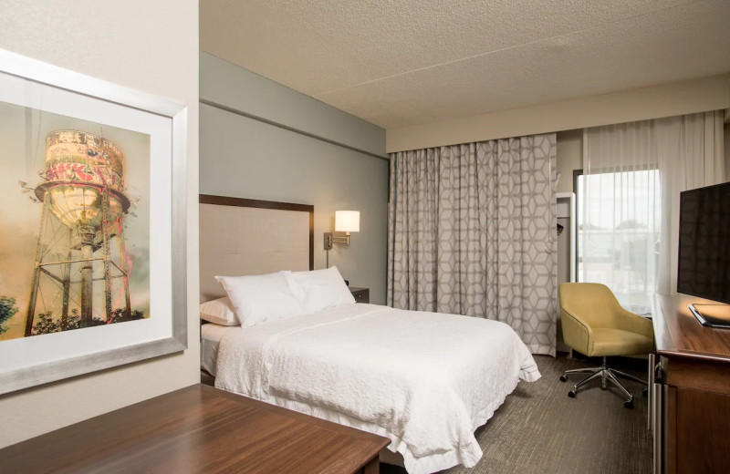 Guest room at Hampton Inn Joplin.