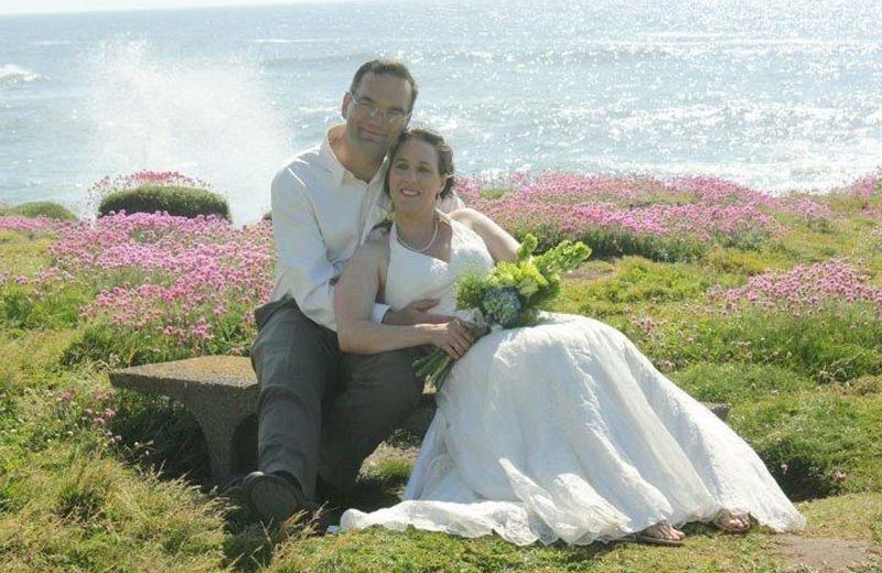 Wedding couple at Adobe Resort.