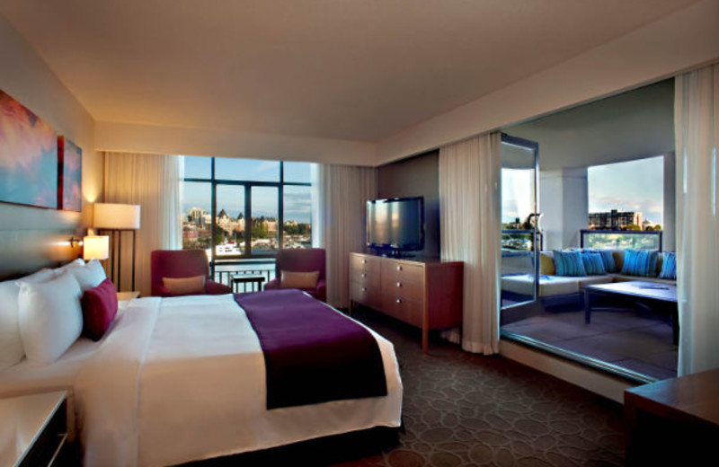 Guest room at Delta Victoria Ocean Pointe Resort and Spa.