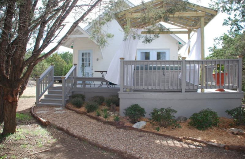 Cottage exterior at Cypress Creek Cottages.