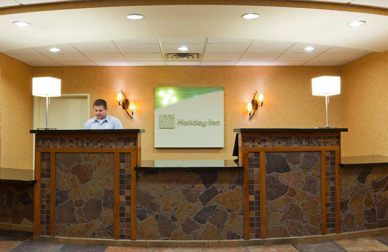 Reception desk at Holiday Inn Minneapolis.