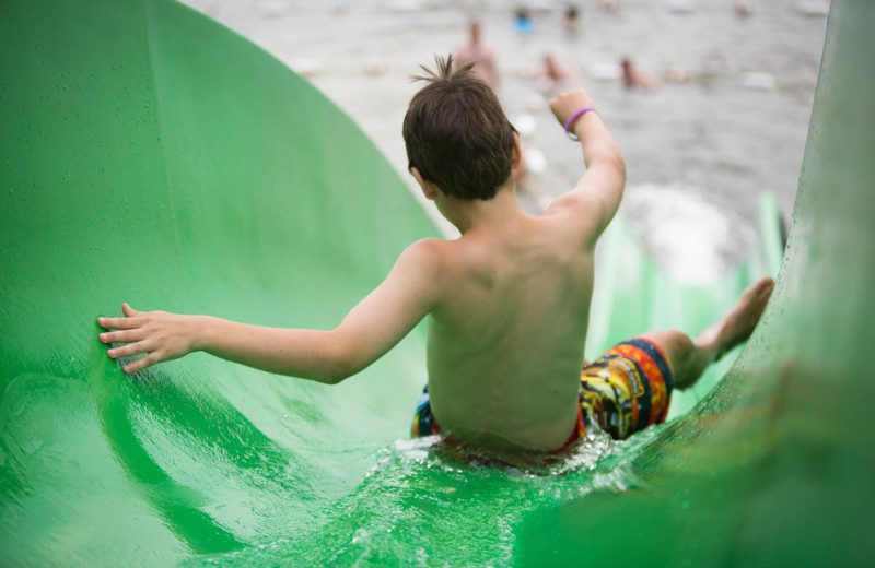 Water slide at Woodloch Resort.