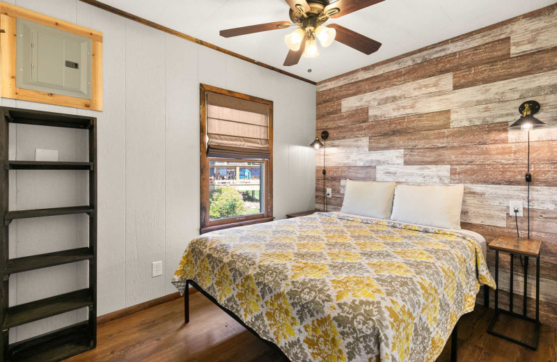 Cabin bedroom at Branson Vacation Rentals.