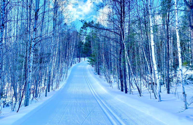 Ski trail at Golden Eagle Lodge.