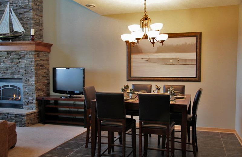 Twin Home dining table at Blue Water Lodge