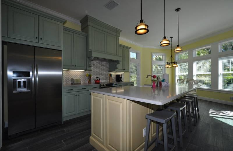 Rental kitchen at Lizzie Lu's Island Retreat.