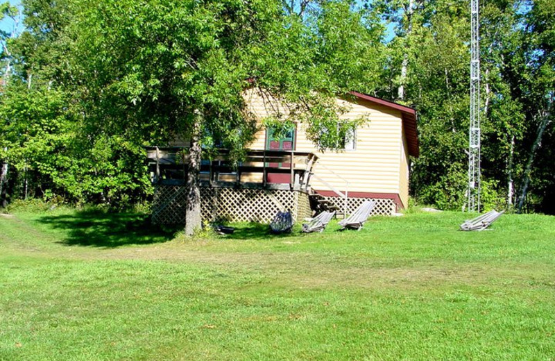 Cabin exterior at Pipestone Point Resort.