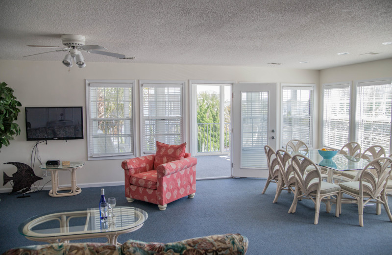 Rental living room at The Winds Resort Beach Club.