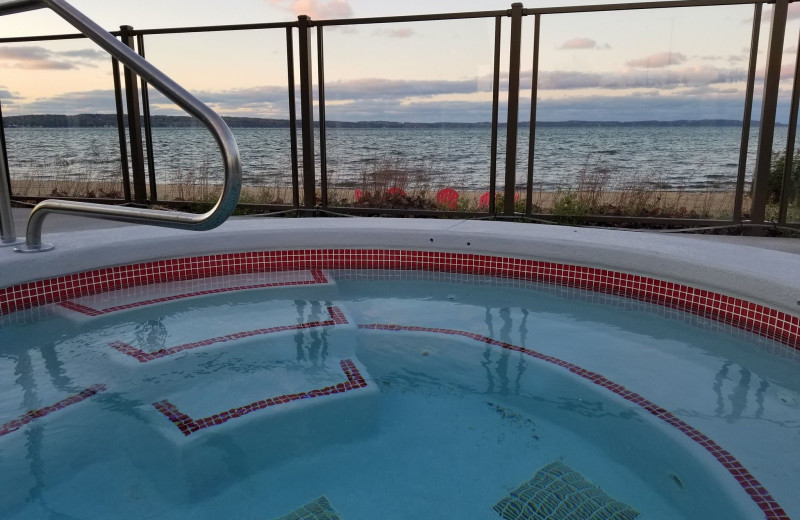 Hot tub at The Cherry Tree Inn & Suites.